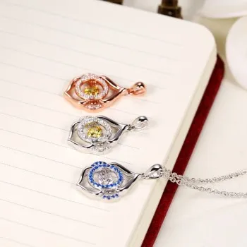 

Women's Pendant 3D Dazzle Heart-shaped Pendant Holiday Gifts Jewelry Manufacturers Customized (no chain)LB-0322