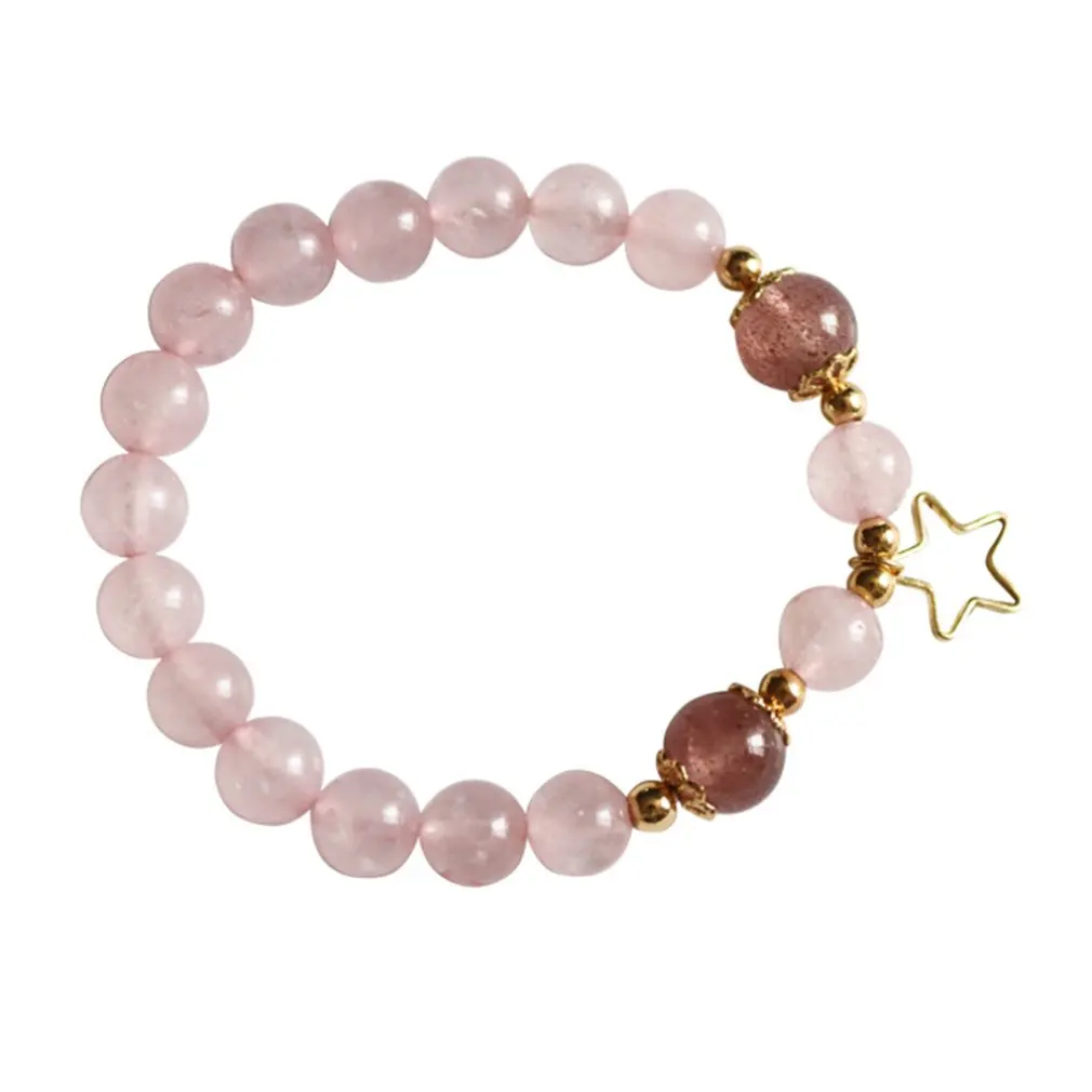 

Женский двухслойный браслет с изменяемым размером и кристаллом в виде клубники