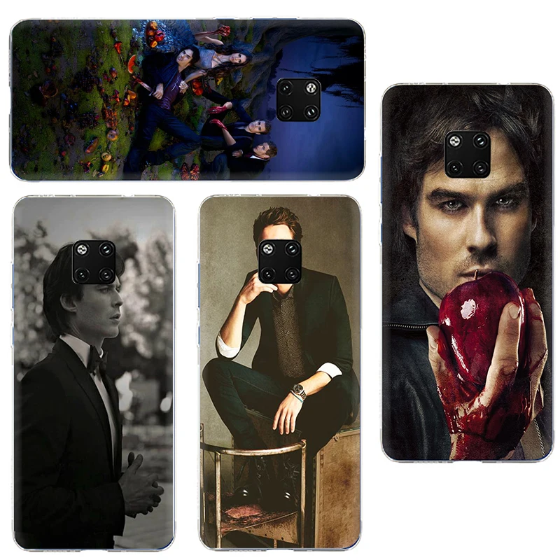 EWAU The Vampire Diaries Stefan Damon Salvatore Hard Phone Cover Case for Huawei Y5 Y6 Y7 Y9 Mate10 20 Lite pro Nova 2 3 5 i