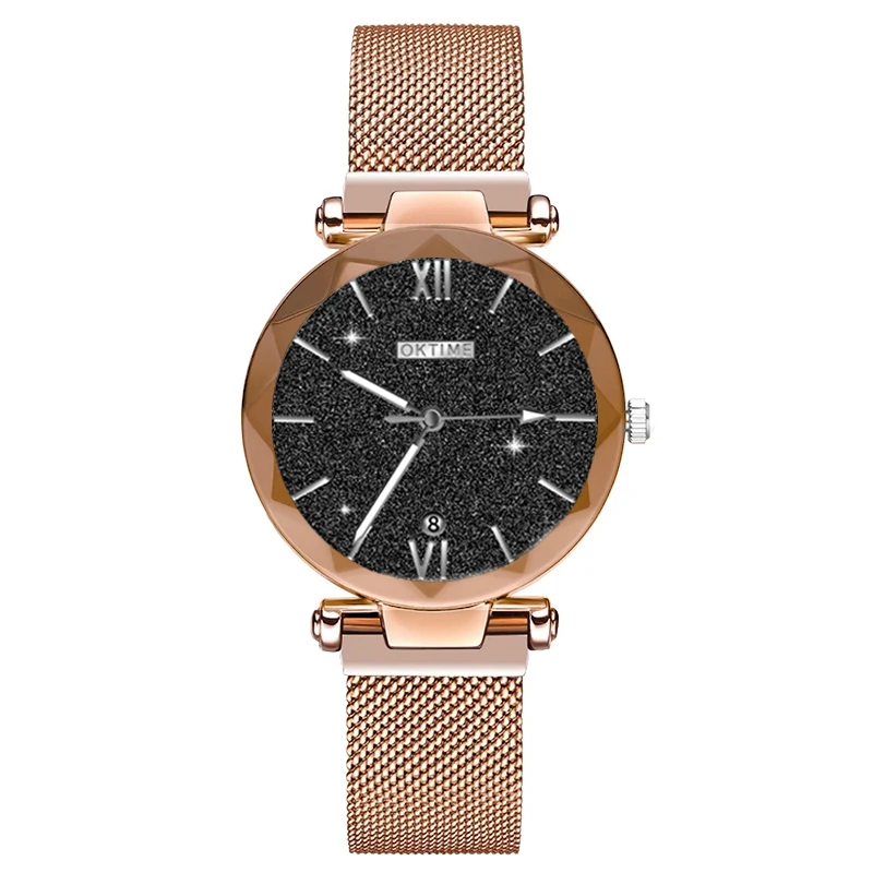 Недавно Для женщин кварцевые часы Звездное Круглый циферблат наручные с