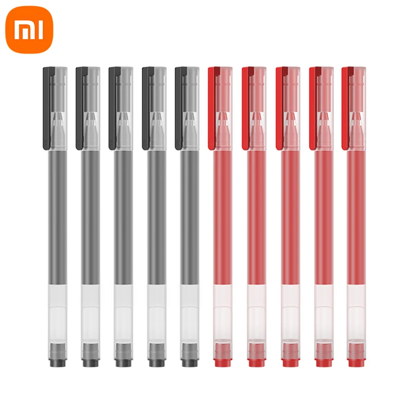 

Xiaomi Mi супер емкость гелевая ручка прочные ручки прямого впрыска чернил гладкого быстросохнущего 0,5 мм пуля перо для офиса и школы