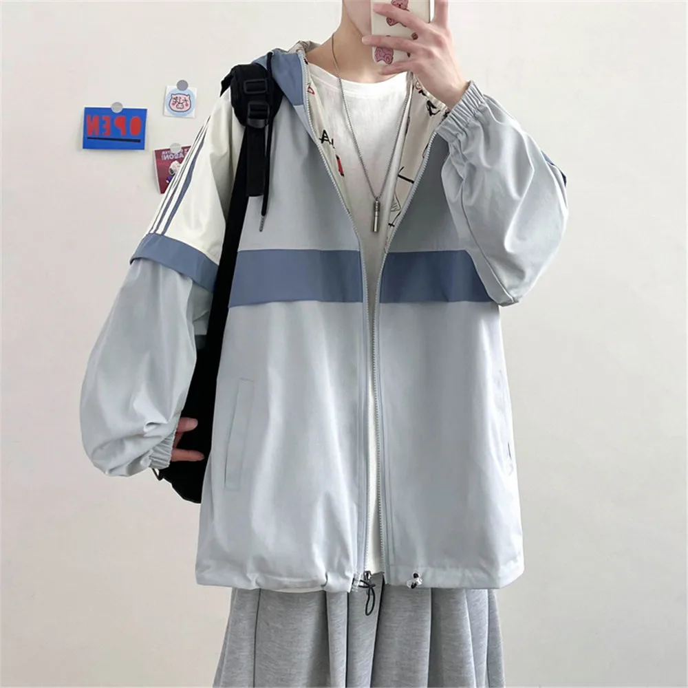 

Jacket Men's Casual Korean Autumn Boys Sports Clothes Hooded Autumn And Winter Jackets Baseball Uniforms