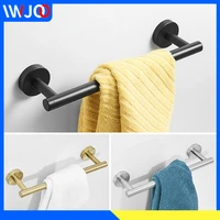 stainless steel towel bar black bathroom towel rack hanging holder wall mounted kitchen towel holder gold round base accessories