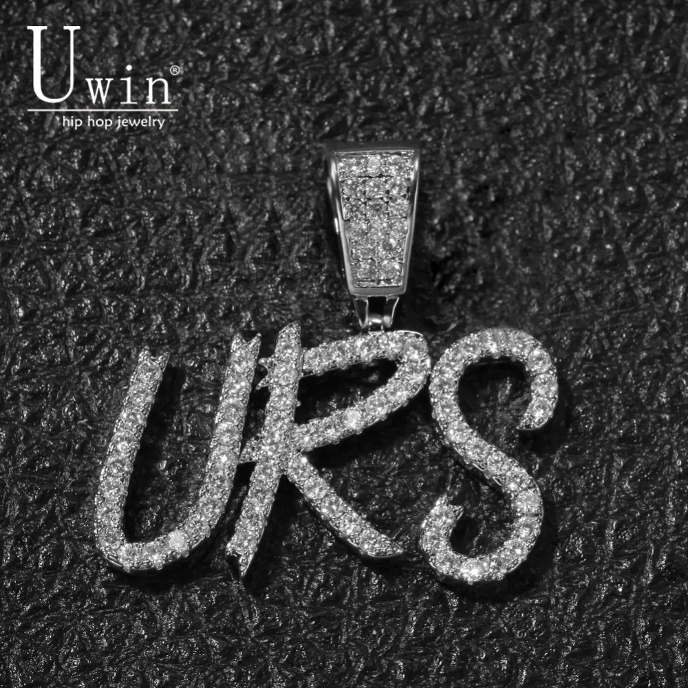 Фото Мужское ожерелье UWIN с кулоном в виде шрифа, бесплатное ожерелье в подарок №1