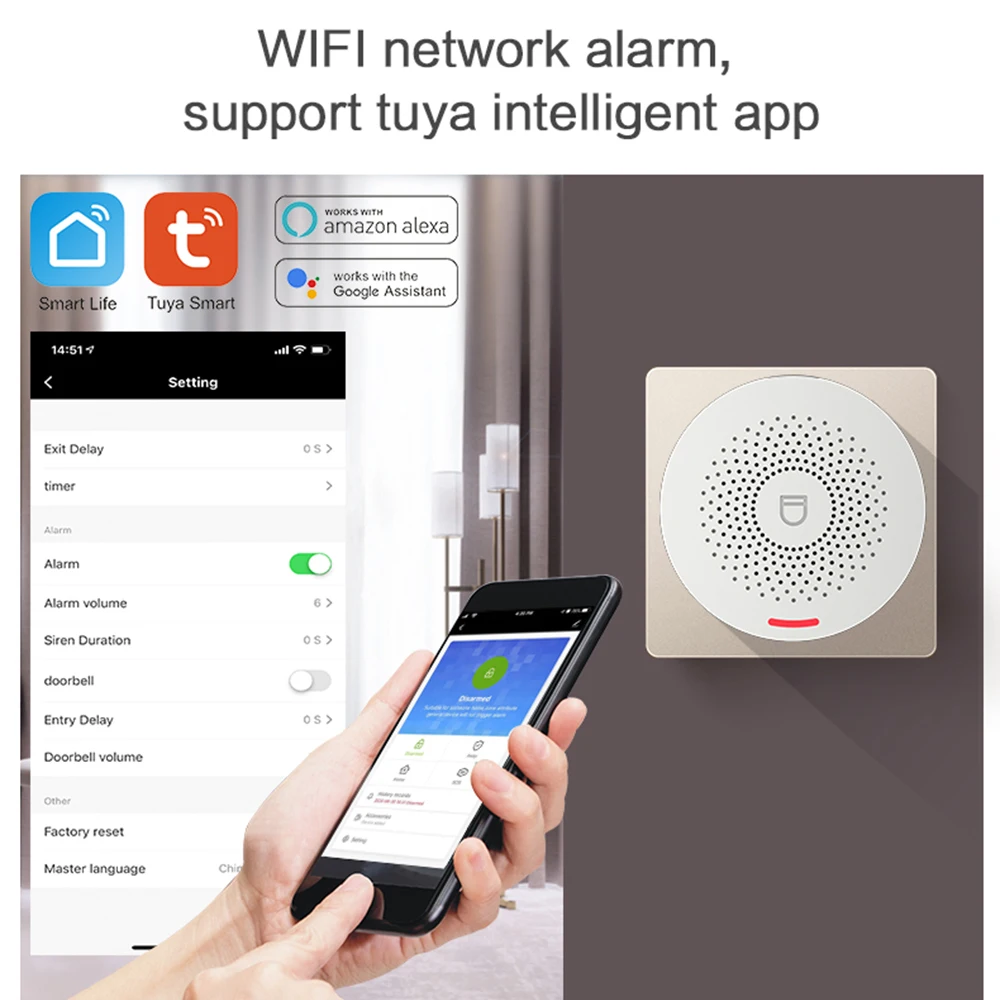 GauTone интеллектуальных домашних Wi Fi сигнал тревоги Системы 433 МГц охранной