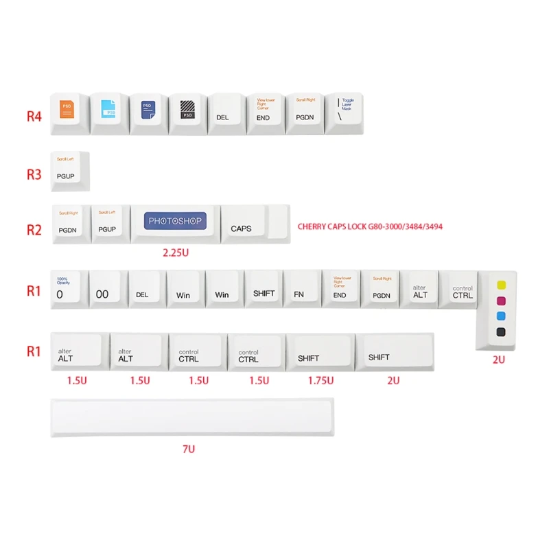 136 Pieces PBT Keycap Cherry Profile DYE-SUB for cherry MX Switch Mechanical Keyboard GK61 64 84 96 Layout | Компьютеры и офис