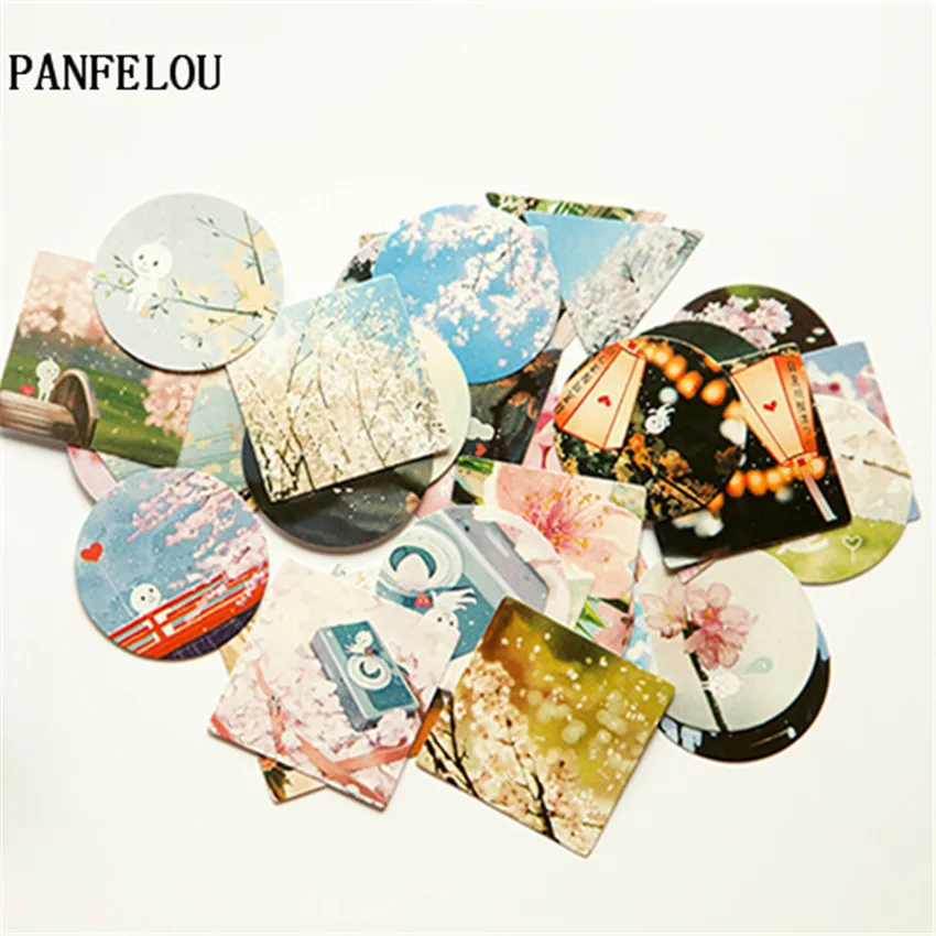 

PANFELOU 1bag=40PCS A love letterThe sealing paste adhesive paper stickers Hand account Scrapbooking DIY Album book cards