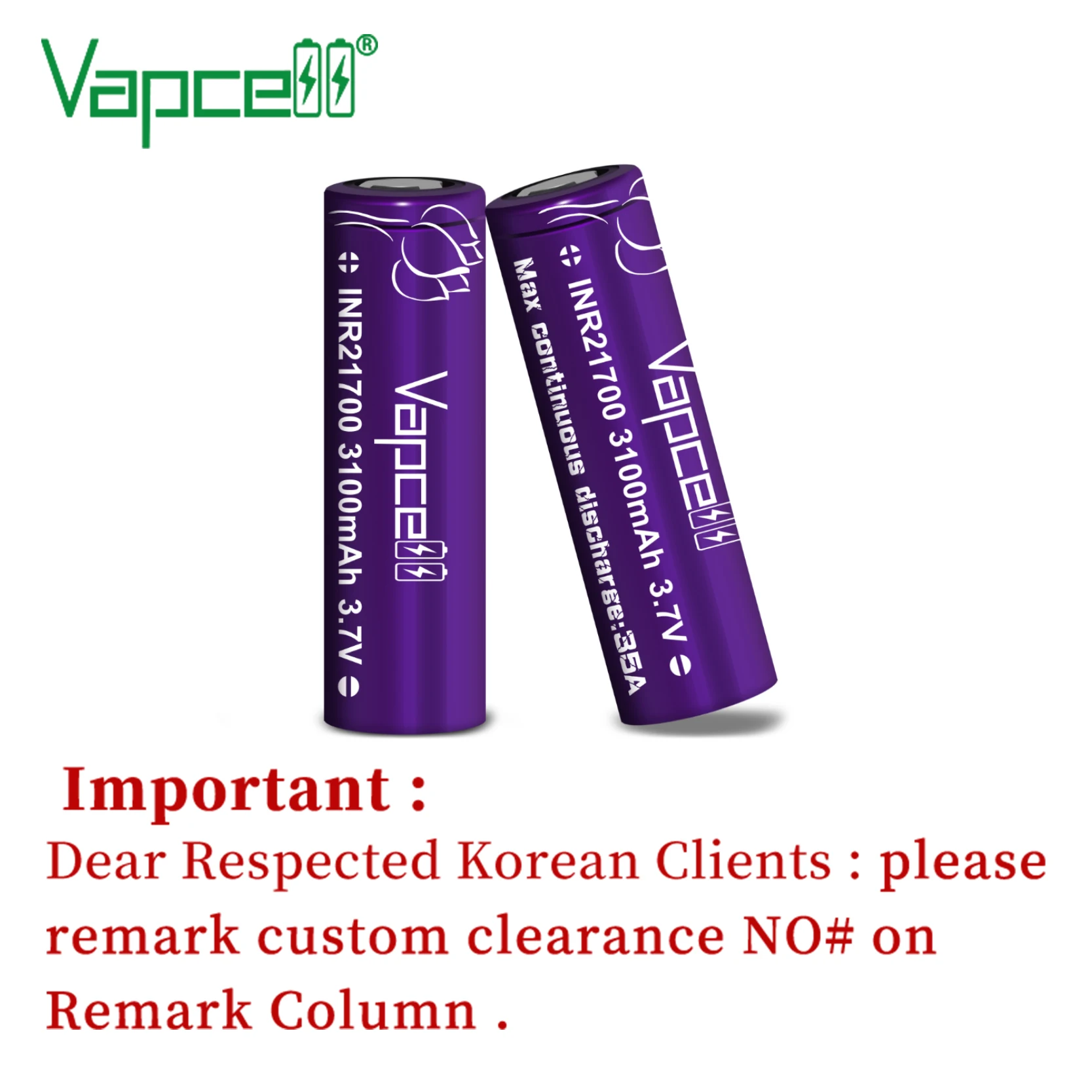 Бесплатная доставка оригинальный Vapcell Высокая разрядка 21700 3100mah 35A rewrap 30T 3 7 V