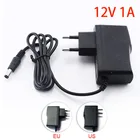12V 1A 1000mA US EU Plug 5,5 мм x 2,1 мм 100-240V преобразователь переменного тока в постоянный, Мощность адаптер питания Зарядное устройство зарядный адаптер для Светодиодные ленты светильник CCTV