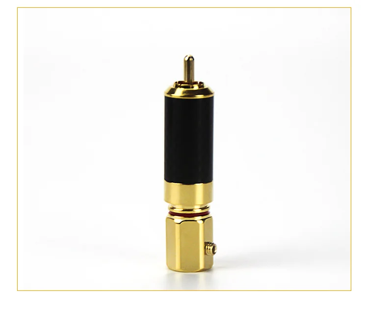 QINCROWN позолоченный медный RCA штекер Mayitr прочный RCA винты разъема пайки Блокировка аудио-видео штекер