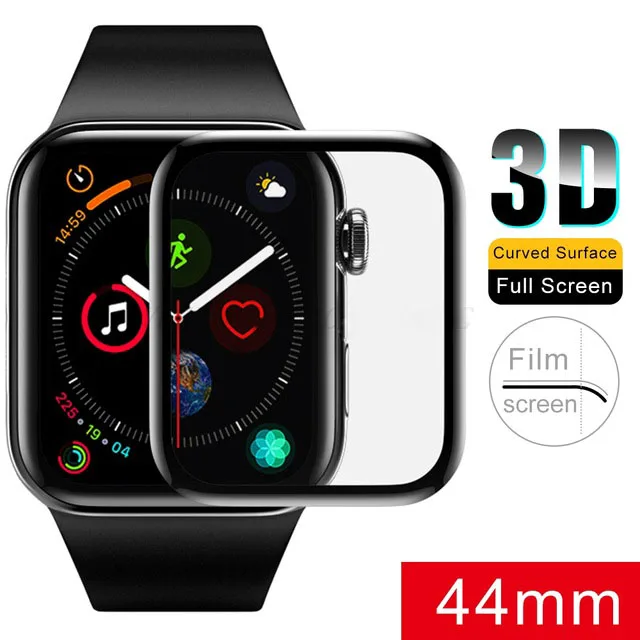 3D закаленное стекло для Apple Watch 38 мм 42 40 44 серия 4 3 2 1 полное покрытие защита экрана