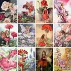 GATYZTORY Рамка маленькая фея своими руками Рисование по номерам настенное искусство на холсте Рисование картина по номерам Раскраска по номерам Home D