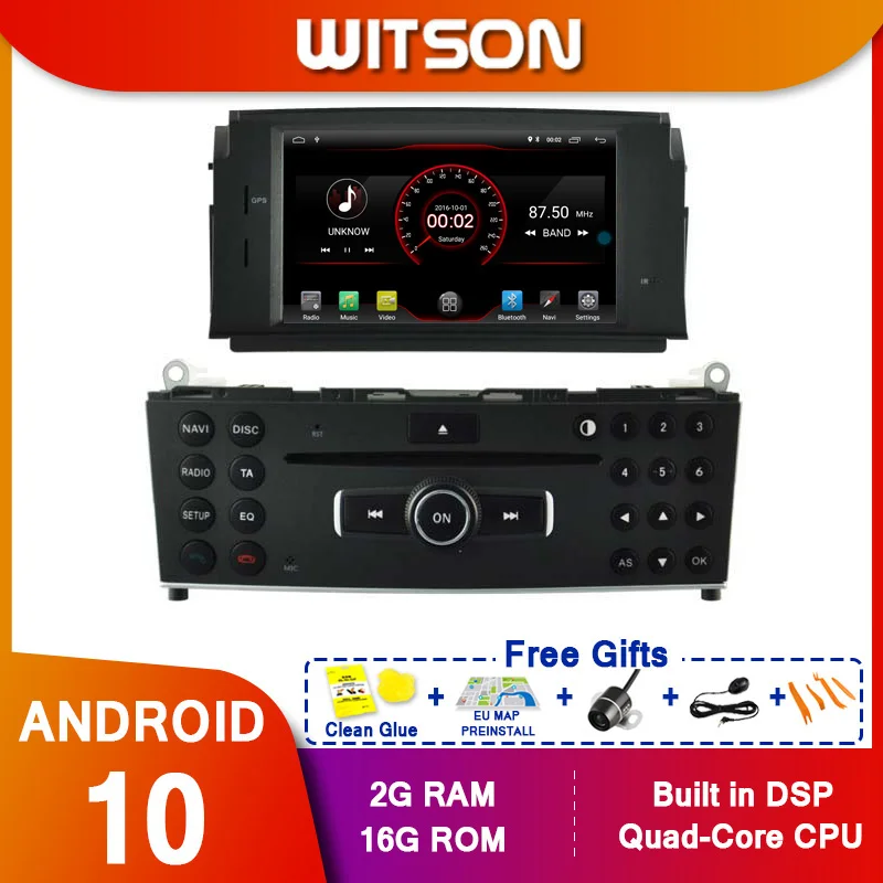 DE В наличии! WITSON Android 10 Octa core PX5 автомобильный DVD плеер для Mercedes Benz C200 C180 W204 2007 GPS