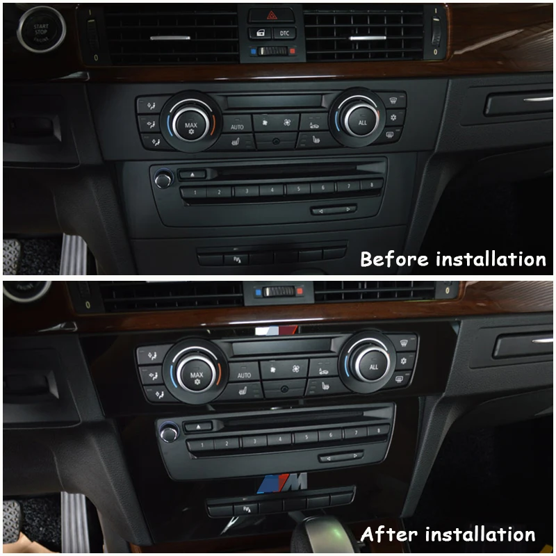 Наклейки NOANS для стайлинга автомобиля BMW E90 3 серии 2004-2013 CD кнопка кондиционера