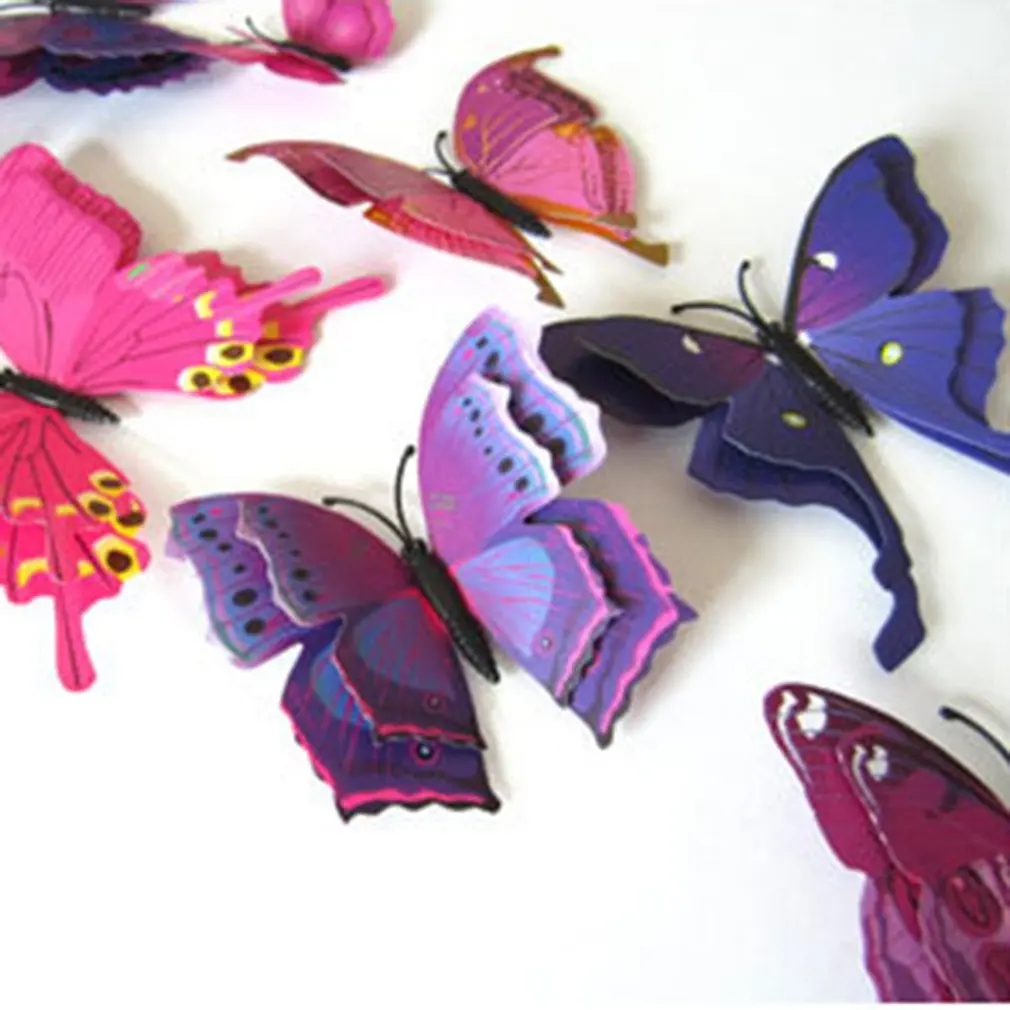 3d стерео ПВХ материал имитация бабочки 12 наборов украшения дома наклейки на