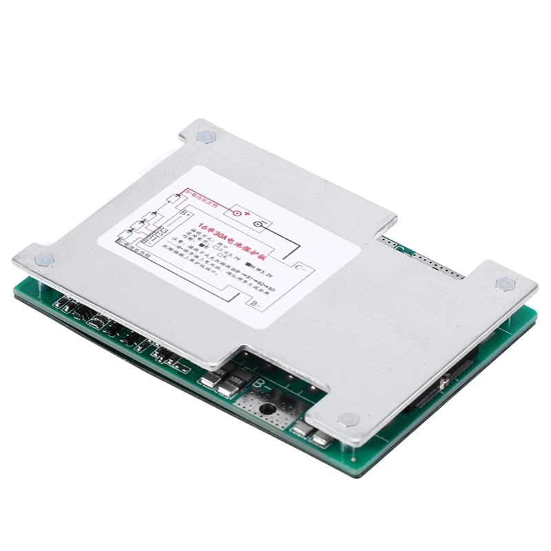 16S 48V 30A LiFePo4 плата защиты батареи BMS PCB с балансом для E Bike EScooter|Детали и аксессуары