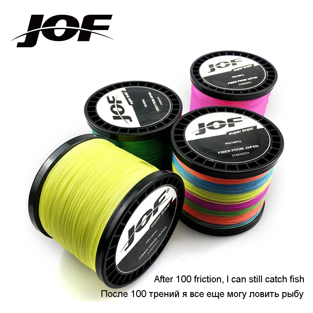 

JOF 100M 4 Strands PE Braided Strong Fishing Line Multifilament Carp Fishing Tackle Sea 30lb 50lb 80lb 100lb Tresse JOF 4 Brins