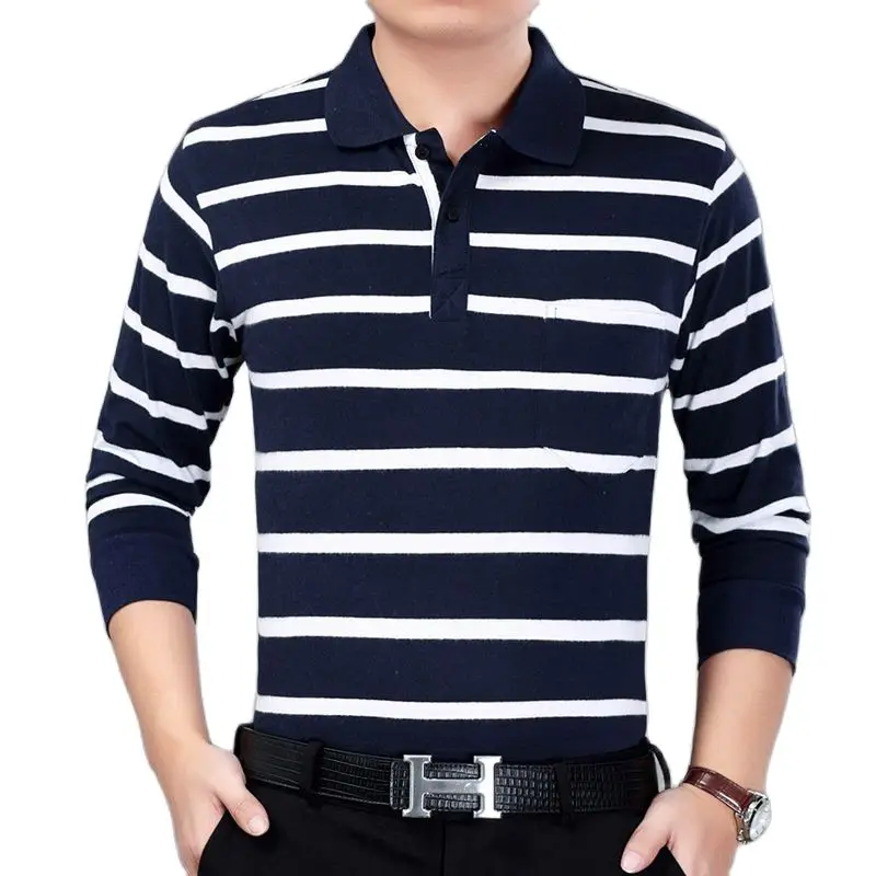 

Brand Classic Autumn And Winter POLO shirt Casual knitwear Men's POLO Tace&Shark Mens Pullover Long sleeve Male Half Turtleneck