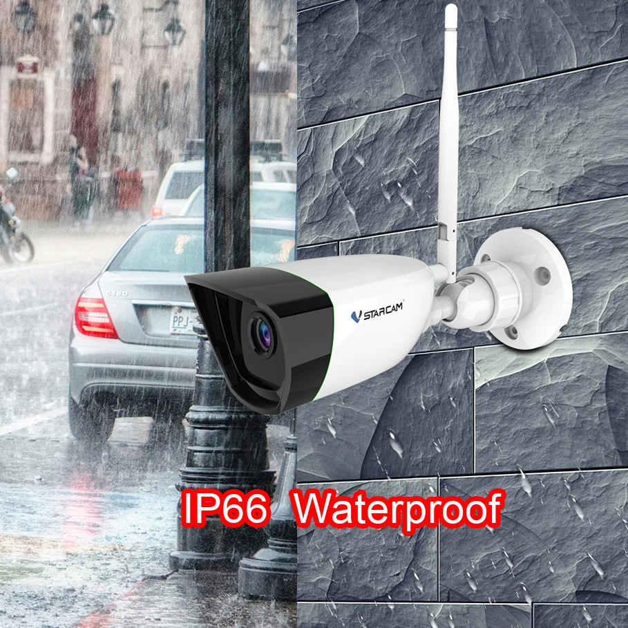 Наружная цилиндрическая IP камера Vstarcam 3 Мп 1296P Wi Fi ИК видеонаблюдения с