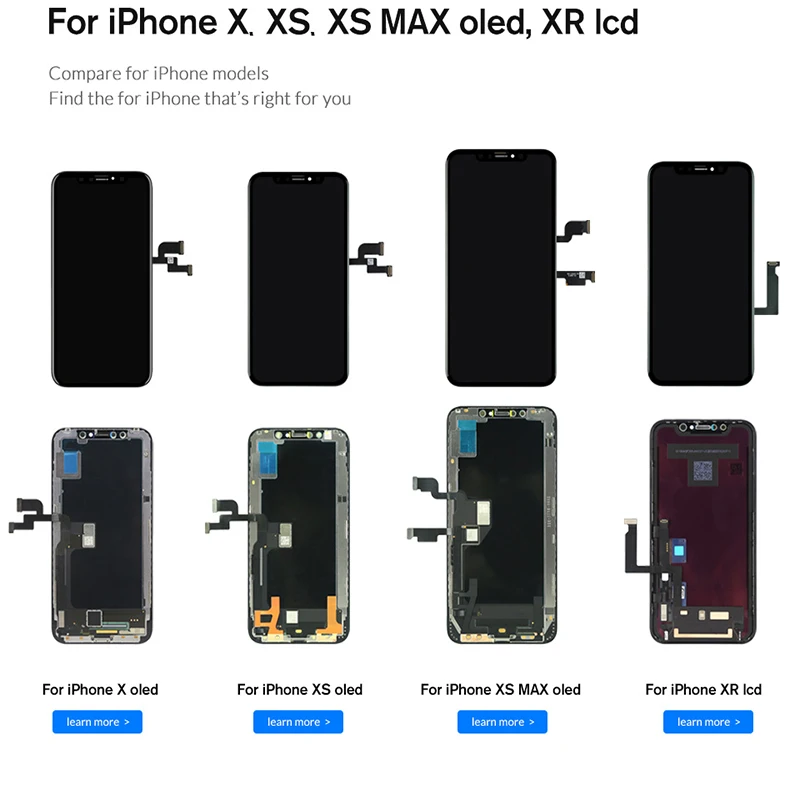 ЖК-дисплей XR OEM с гибким кабелем для iphone Заводская деталь стеклянная сенсорная