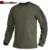 Мужская Военная тактическая футболка MAGCOMSEN, армейская Боевая футболка с длинным рукавом и круглым вырезом, Однотонная футболка для страйкбола, пейнтбола, охоты, весна 2021 - изображение