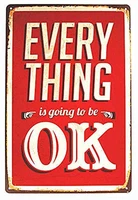 craft everything is going to be ok paintings retro metal tin sign plaque poster wall decor art shabby chic gift
