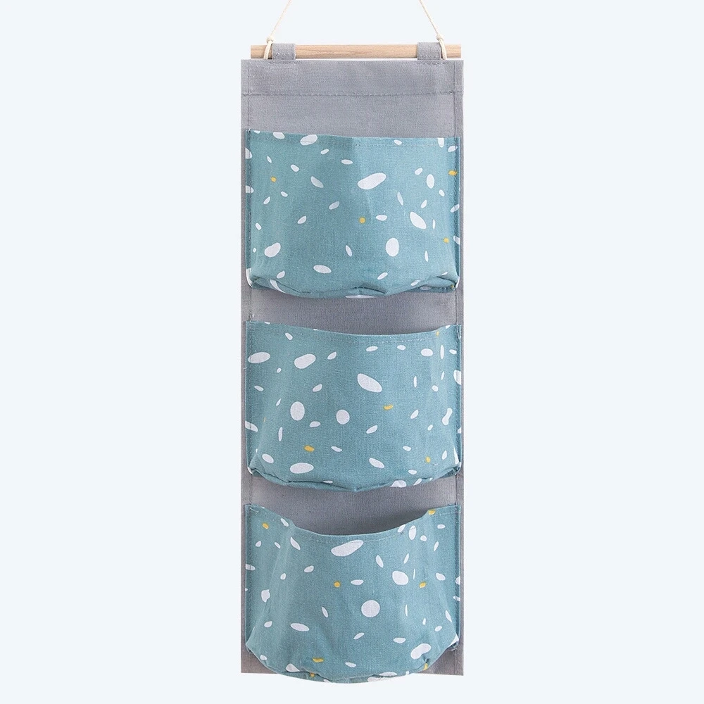 Green (1pc) Новинка, 3 кармана, подвесная сумка для хранения, дверь, задняя стенка, прикроватный шкаф, продуктовые подвесные Органайзеры - Цвет: Green (1pc)