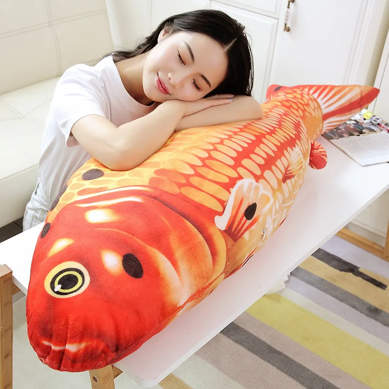 Большая игрушка Cyprinus Carpio Fish Koi карп плюшевая реалистичное Мягкое Животное водные