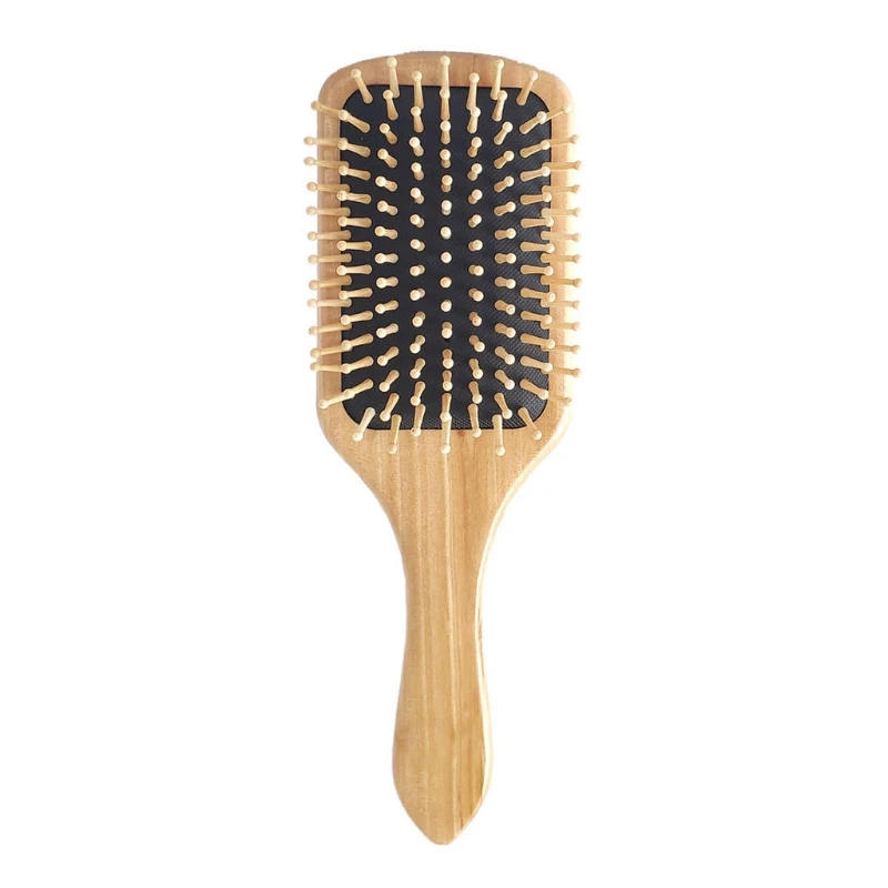 

Wooden Hair Brush Detangling Hairbrush Reduce Frizz Massage Scalp for Women Men Straight Curly Wavy Dry Wet Thick Fine Hair New