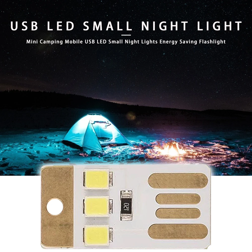 

10pcs Portable Mini Ultra-thin Mobile USB LED Ambient Lamp Camping Barbecue Hiking Night Light for Outdoor Traval Accessories