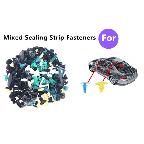 50PCS Mixed Seal 50 шт. крышка багажника капота уплотнение крыши Пластиковые Крепежные заклепки зажимы для Mitsubishi PAJERO Zinger Galant Outlander Lancer ASX FORTIS - Название цвета: 50PCS Mixed Seal