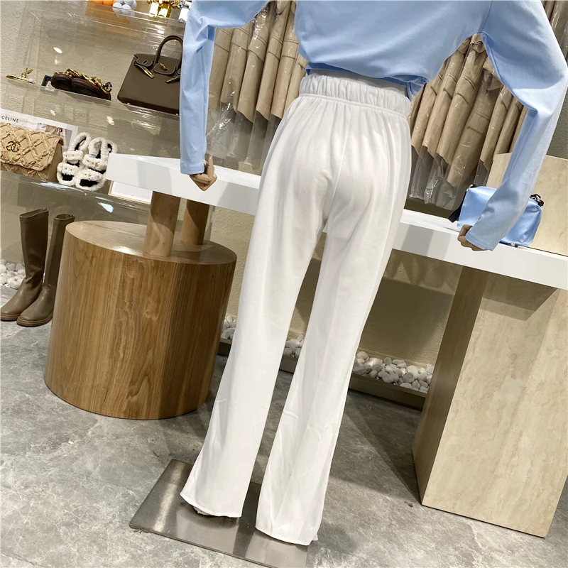 

Brand Original Design Personalitydesign Trouser Leg Zipper Slit Drape Feel Trousers 2021 New Multi-match Floor Trousers Pants