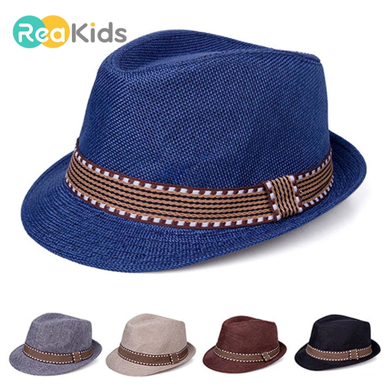 REAKIDS детская шапка для мальчиков, Детская кепка для девочек, летняя шапка для малышей, солнцезащитная Кепка для улицы для маленьких девочек/мальчиков, джазовая шляпа Кепка для малышей