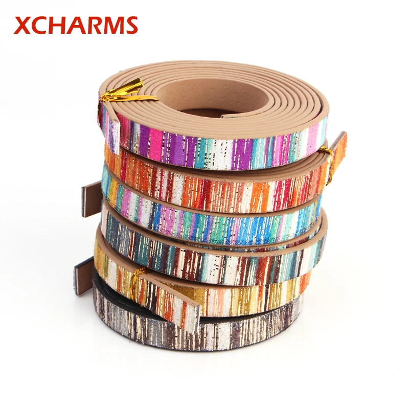 XCHARMS 10 мм/кожаный шнур веревка/Радуга 3/аксессуары Запчасти/Ювелирные