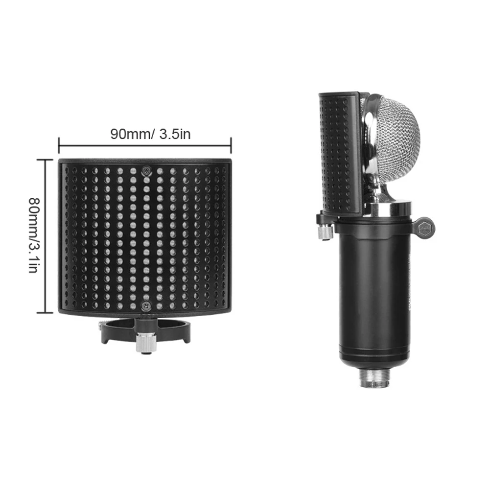 

U-shape Microphone Filter Screen Microphones Recording Shield Filter Screen for Recording Microphone Diameter of 44mm-48mm