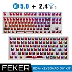 Набор для клавиатуры FEKER с 8487 клавишами Hotswap, сделай сам, Беспроводная bluetooth клавиатура 2,4G Type-c pin RGB с подсветкой, механическая клавиатура, индивидуальный комплект