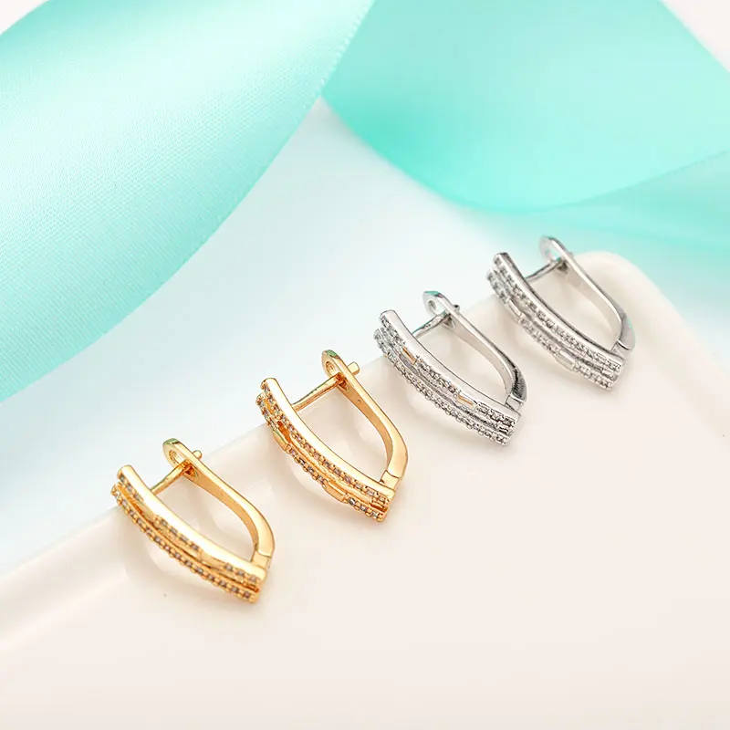 Женские серьги гвоздики из розового золота MAIKALE новые простые