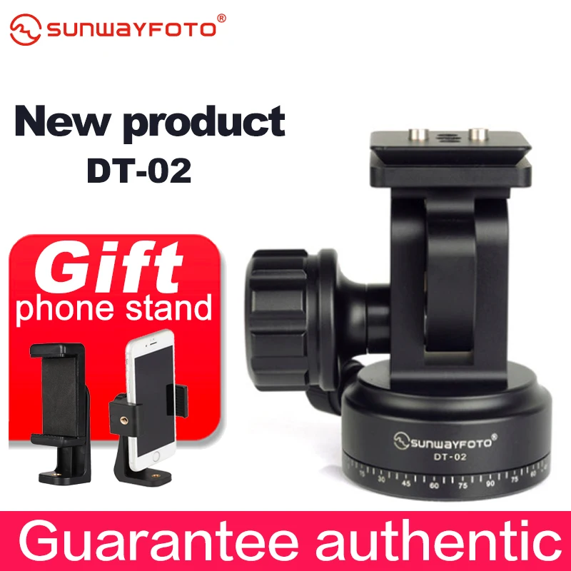 

SUNWAYFOTO DT-02 Monopod Head For DSLR Camera Monopod Ballhead Professional Aluminum Monopod Ballhead Monopod Head