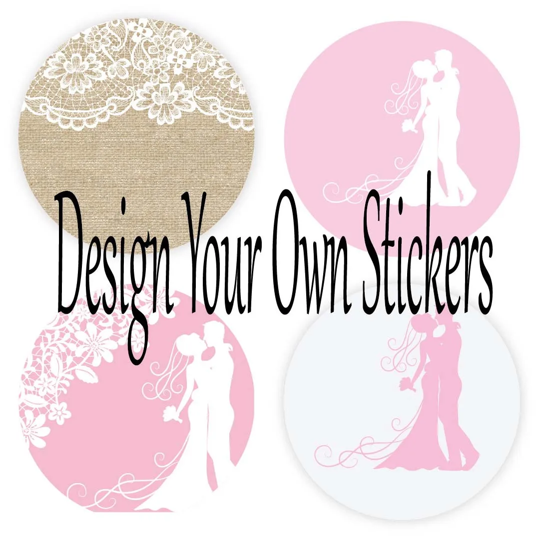 100 штук персонализированные свадебные наклейки 4 см Свадебные сувениры для