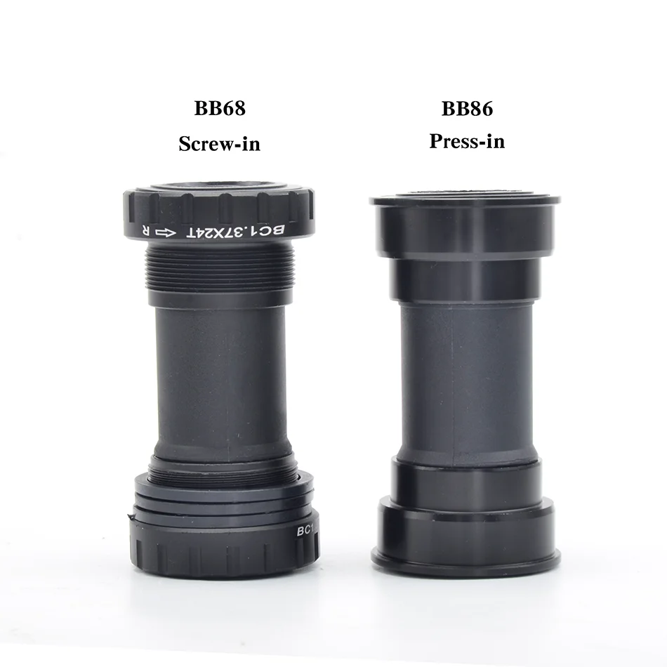 

ZTTOBB Axle Adapter 1.37 / 24mm Crank Sprocket Set Black MTB Road Bicycle Push Bottom Fit Brackets For Shimano deore BB52