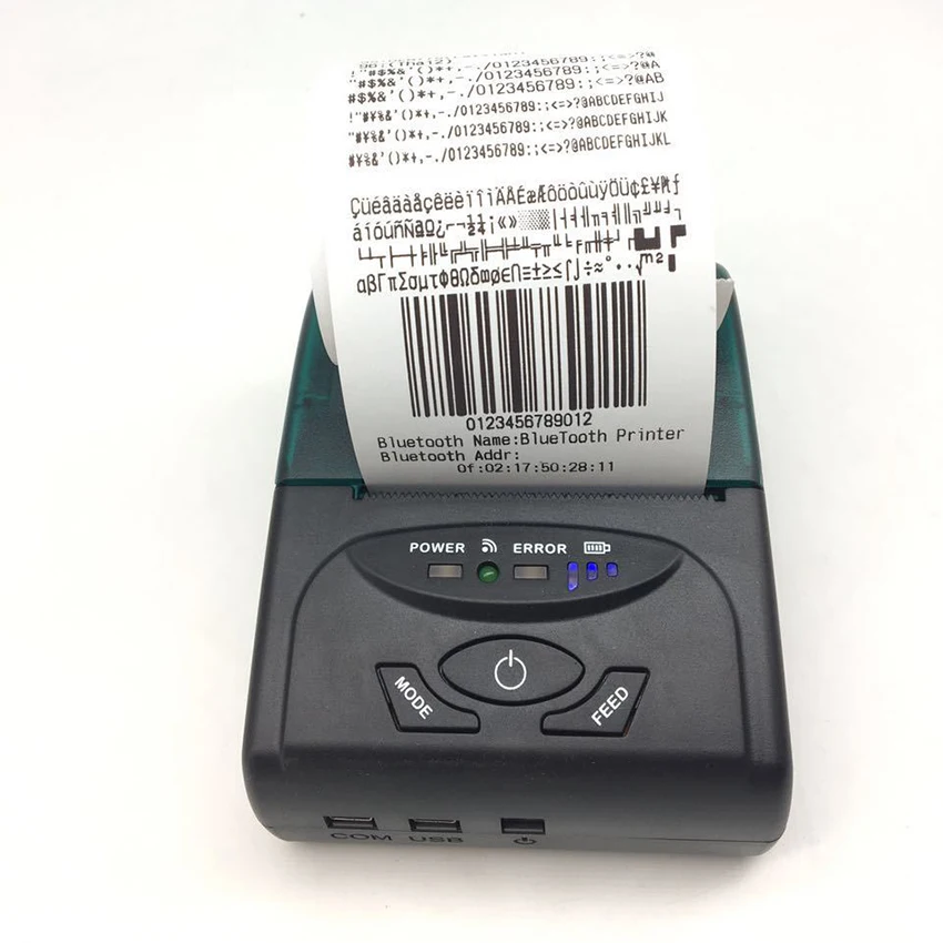 Миниатюрный беспроводной Bluetooth Термопринтер для чеков портативный 58 мм