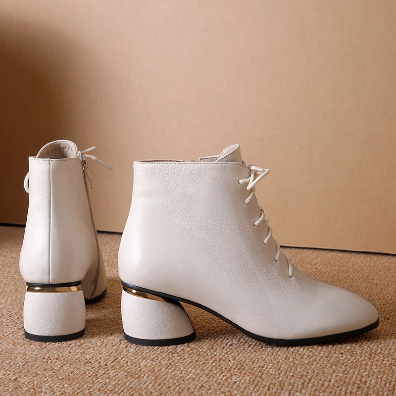 Online Ukuran 33-43 2019 Baru Sederhana Wanita Sepatu Wanita Low Heels Sepatu Bot Hujan Wanita Cross-Tied Vintage Sepatu Wanita Dengan Pergelangan Kaki Sepatu Bot Musim Dingin