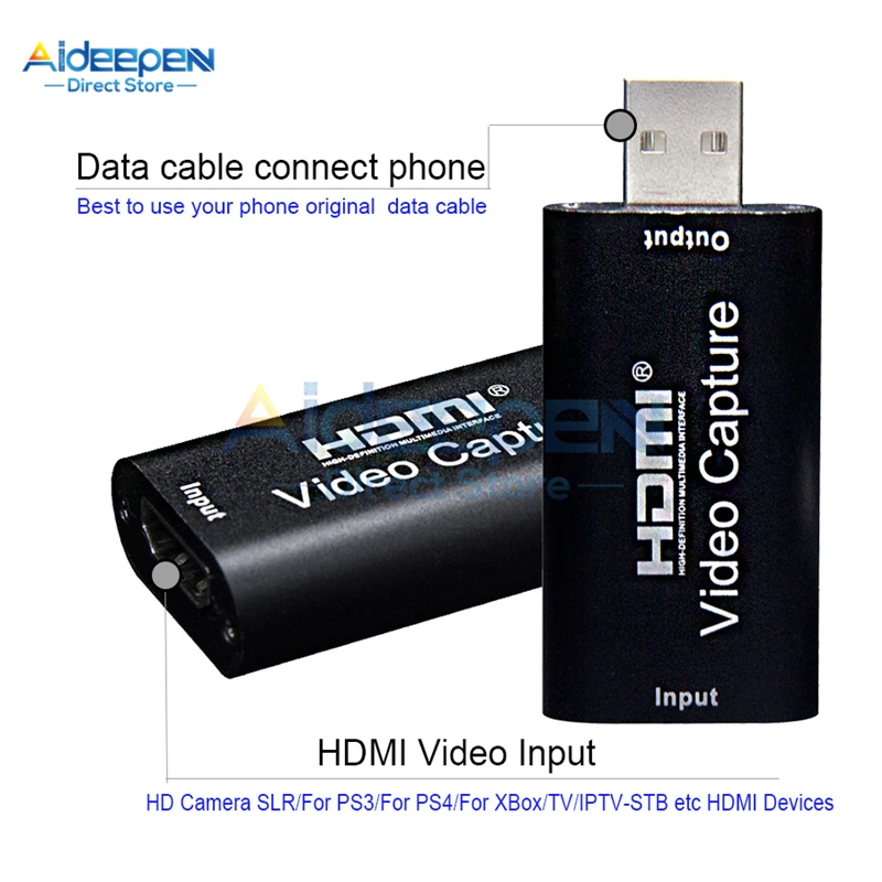 Мини-карта видеозахвата USB 2 0 HDMI видео Захват коробка для записи PS4 игра DVD