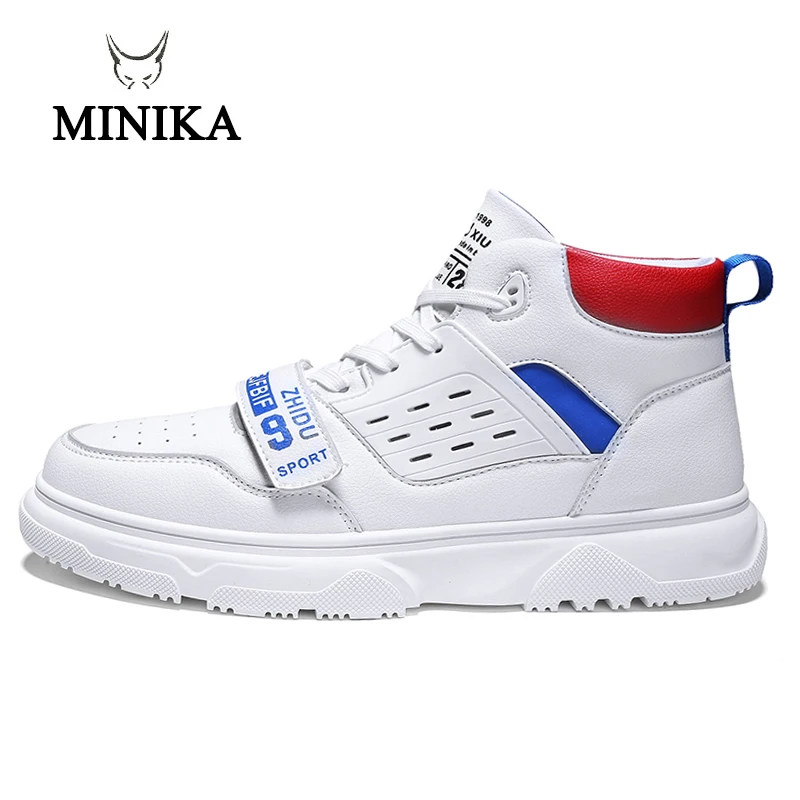 Белые высокие мужские кроссовки для скейтборда оригинальные большие размеры 48