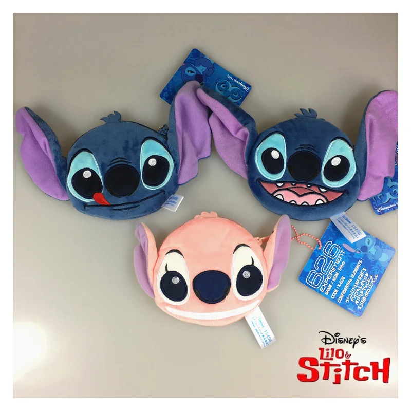 

Disney Lilo & Stitch Couple Models Cartoon Stuffed Plush Dolls Wallet Coin Bag Card Bag Pendant Anime Plush Toys Birthday Gift