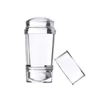 Штамп для ногтей с двойной головкой, недеформированный, со скребком, силиконовое уплотнение, Типсы для штамповки ногтей, инструмент со скребком для маникюра