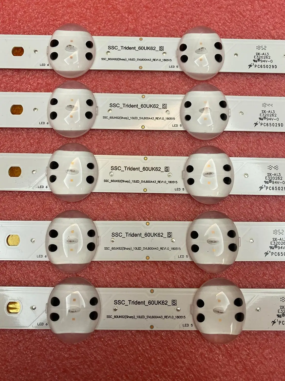 Новый 50 шт./лот 10 светодиодный Светодиодный Подсветка полосы для LG 60UK6090PUA NC600DQE
