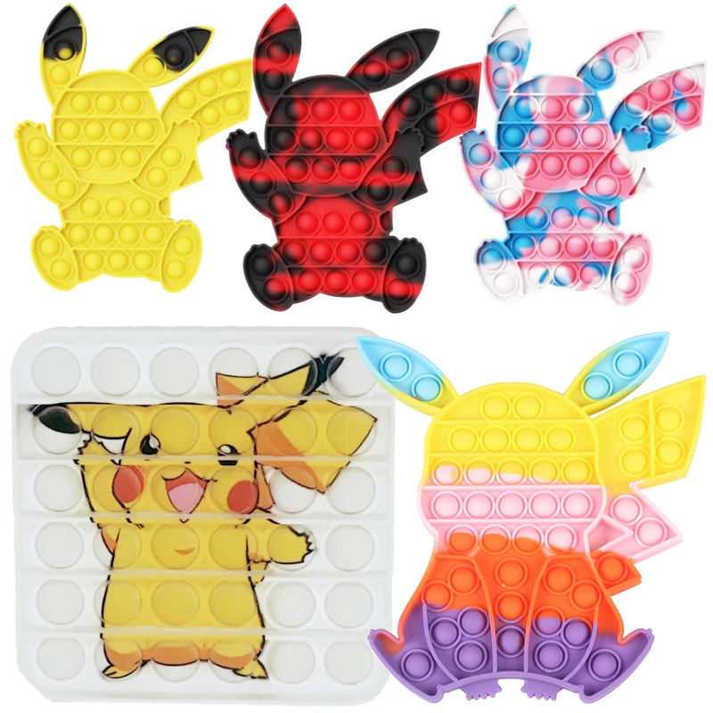 

Pokemon Pikachu Poped Hot Push Bubble Fidget Toys Adult Stress Relief Toy Antistress Anti-Stress Gift Anti Stress Box Popp