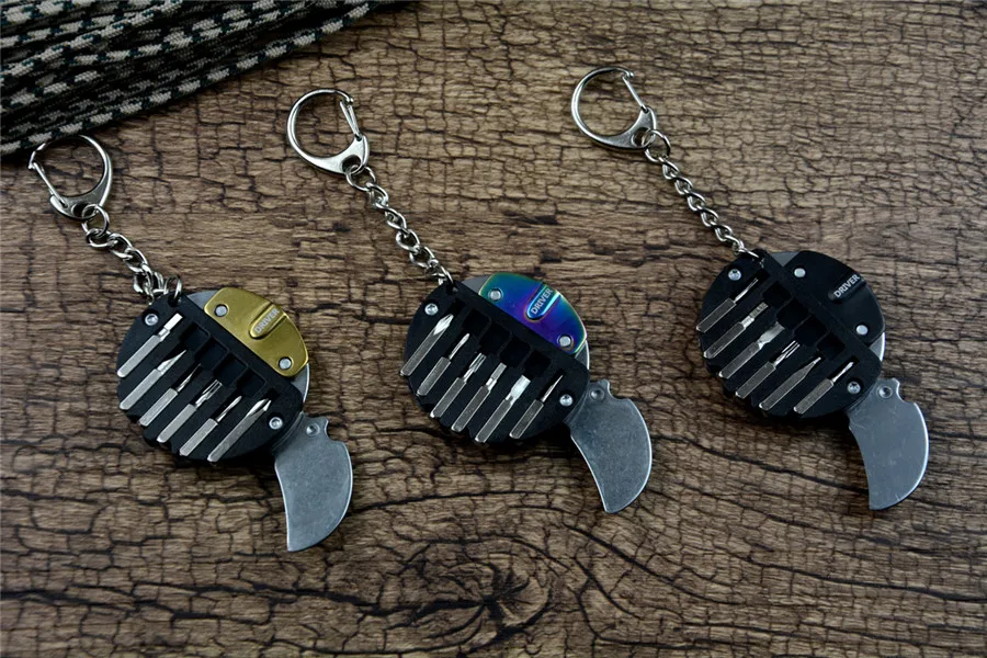 Флуоресцентный брелок для ключей с отвертками Torix мини портативный