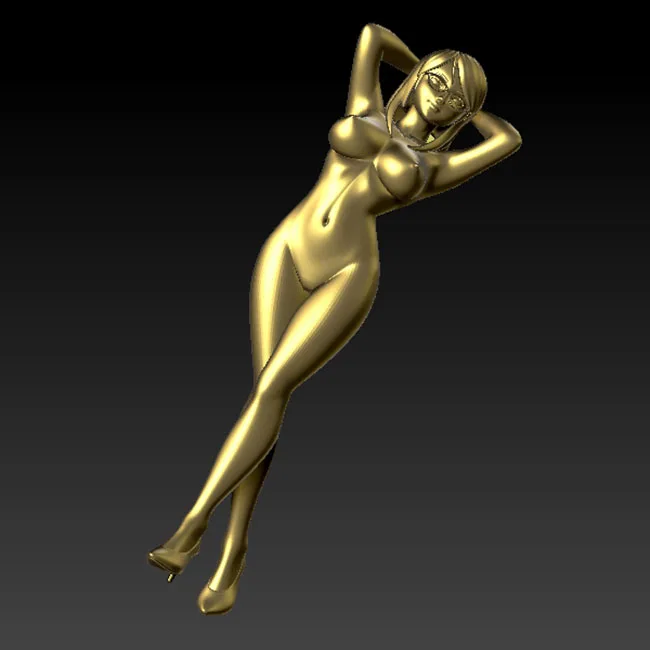 3D резная фигурка скульптура 3d модель для станка с ЧПУ в формате STL телесного цвета